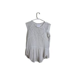 BONHEUR Sleeveless White Women’s Blouse Size Medium